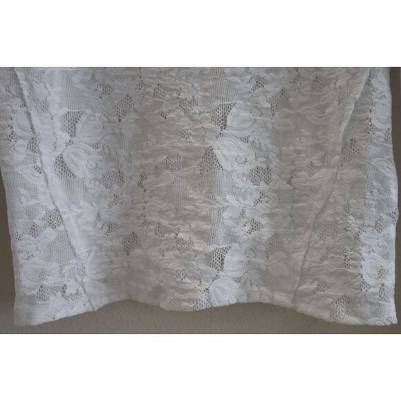 Intimately Free People OB1817155 Women's Sz Small White Floral Lace L/S Crop Top - Picture 4 of 9